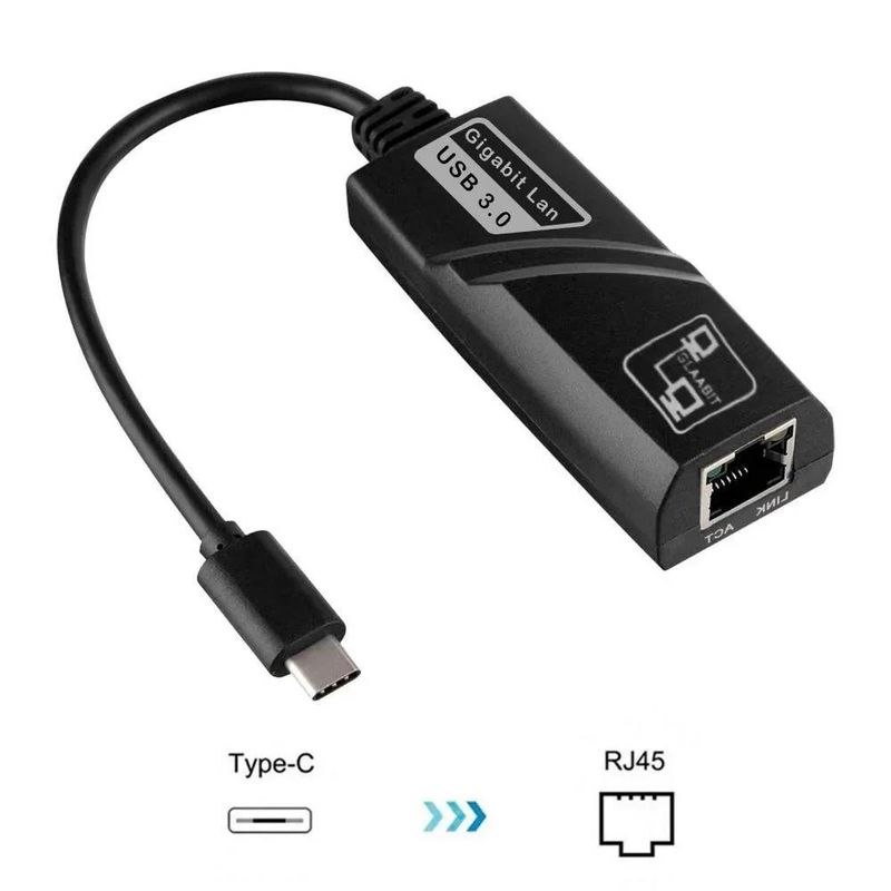 Conversor USB Tipo C para RJ45 10/100/1000