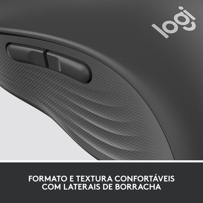 Mouse Logitech Signature M650 Bluetooth/Wireless  2000DPI Grafite