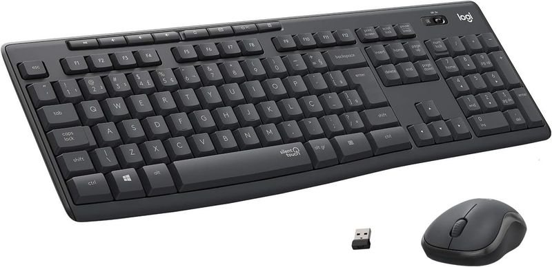 Teclado e Mouse Logitech Wireless MK295 Silent