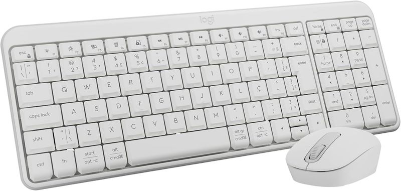 Teclado e Mouse Logitech Wireless/Bluetooth MK250 Branco, 920-013516