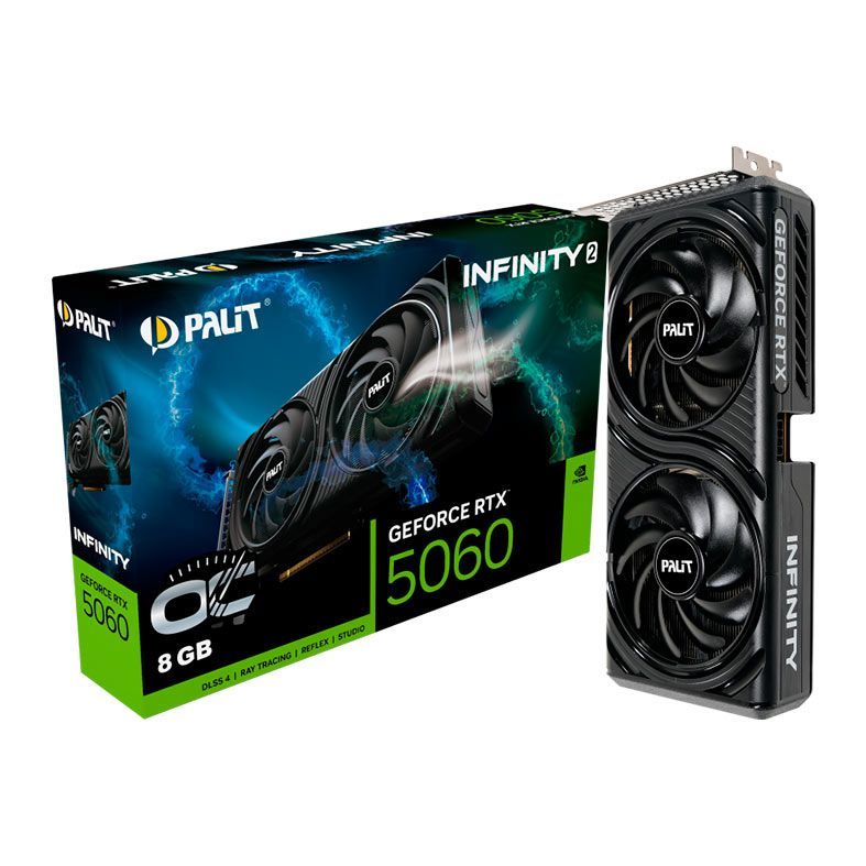 Placa de Video Palit Geforce RTX 5060 Infinity 2 OC 8GB GDDR7 - NE75060V19P1-GB2063L
