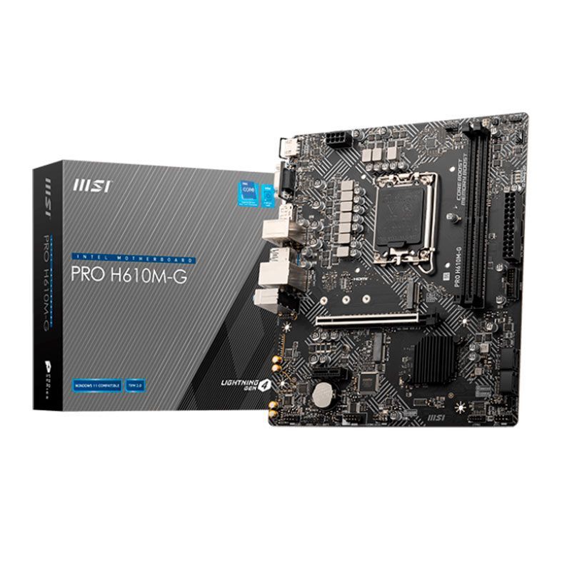 Placa Mãe MSI PRO H610M-G DDR5 LGA 1700