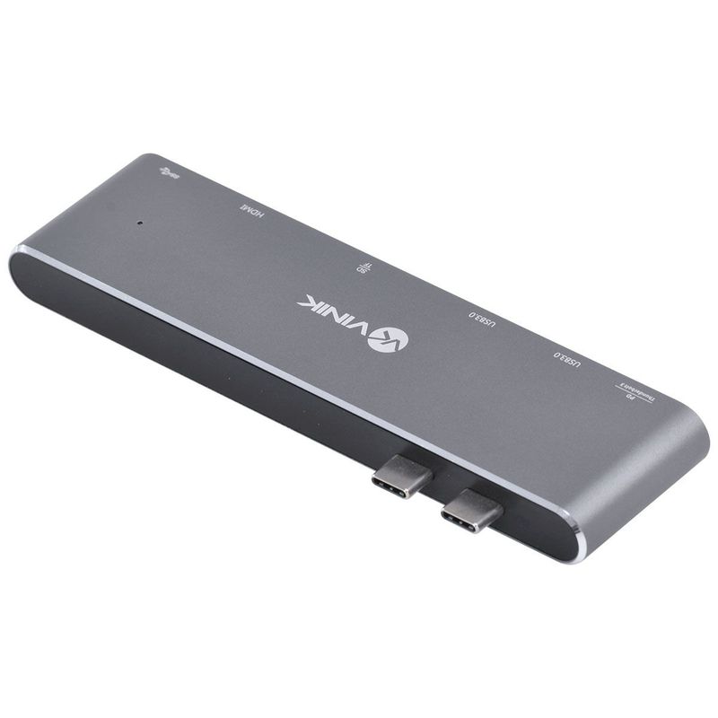 HUB USB Tipo C,  7 em 2 - 2x USB 3.0 + Leitor Cartão SD TF + HDMI + Thunderbolt 3 + Power Delivery 100W - HC-72