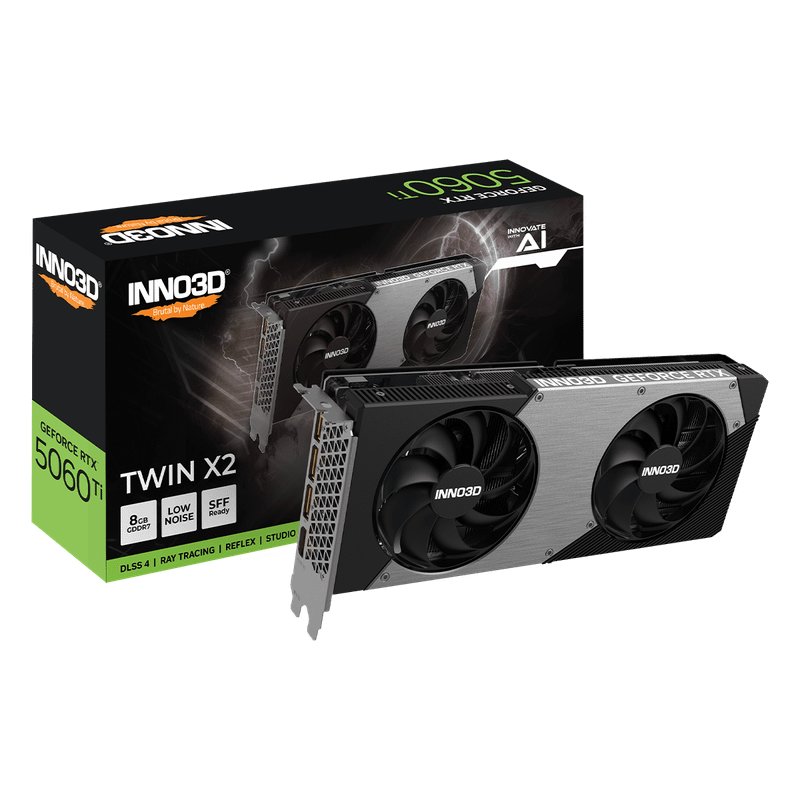 Placa de Video Inno3D Gefroce RTX 5060TI Twin X2 8GB GDDR7 N506T2-08D7-193075N