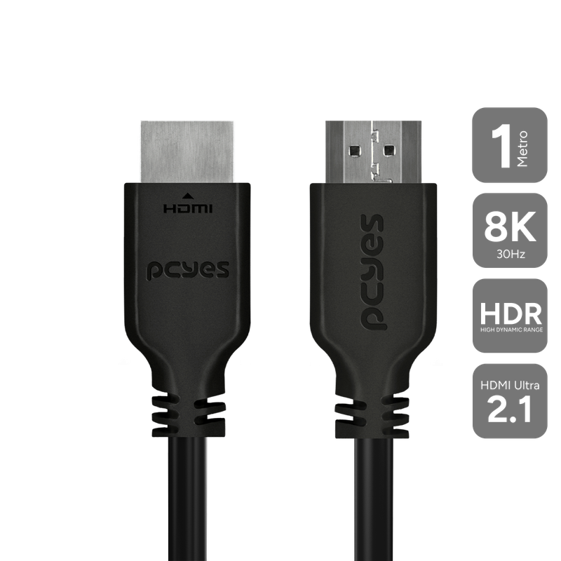 Cabo HDMI 2.1 8K PCYES 1m - PHM21-1