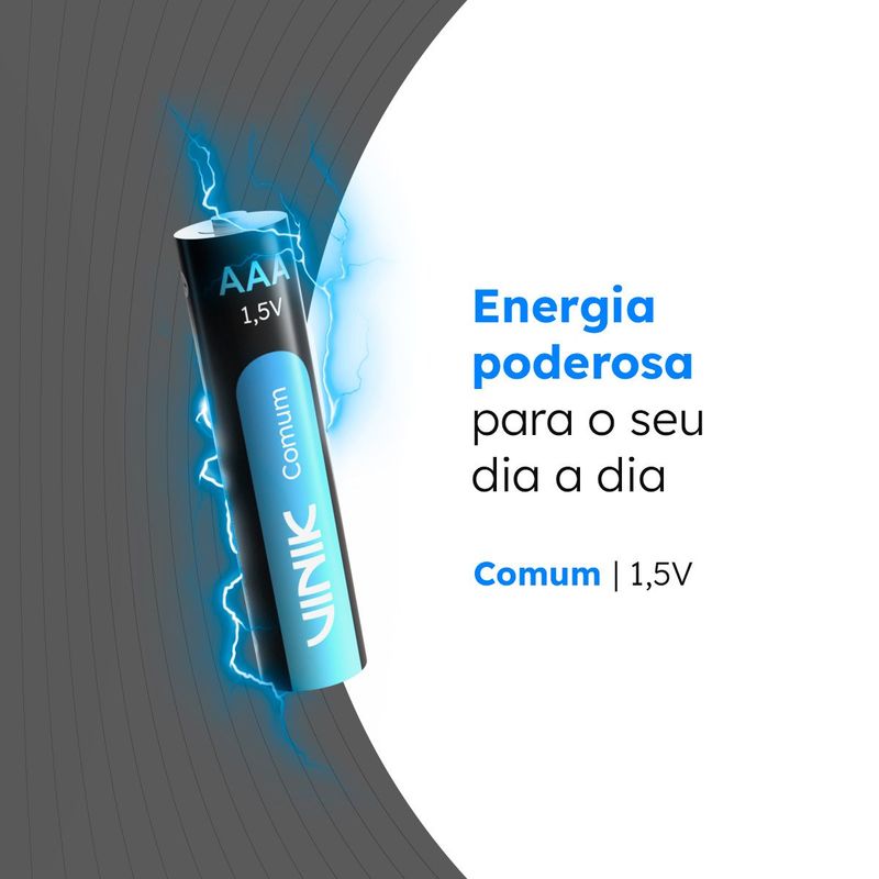Pilha Vinik AAA com 4un 1.5V 200 Mah - VP3AT40C