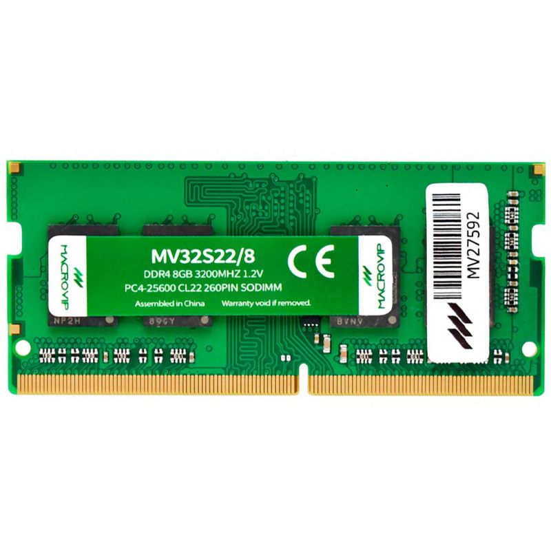 Memória Notebook Macrovip 8GB DDR4 3200MHz - MV32S22/8