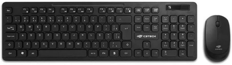 Kit Teclado e Mouse C3TECH Sem Fio K-W20BK Preto