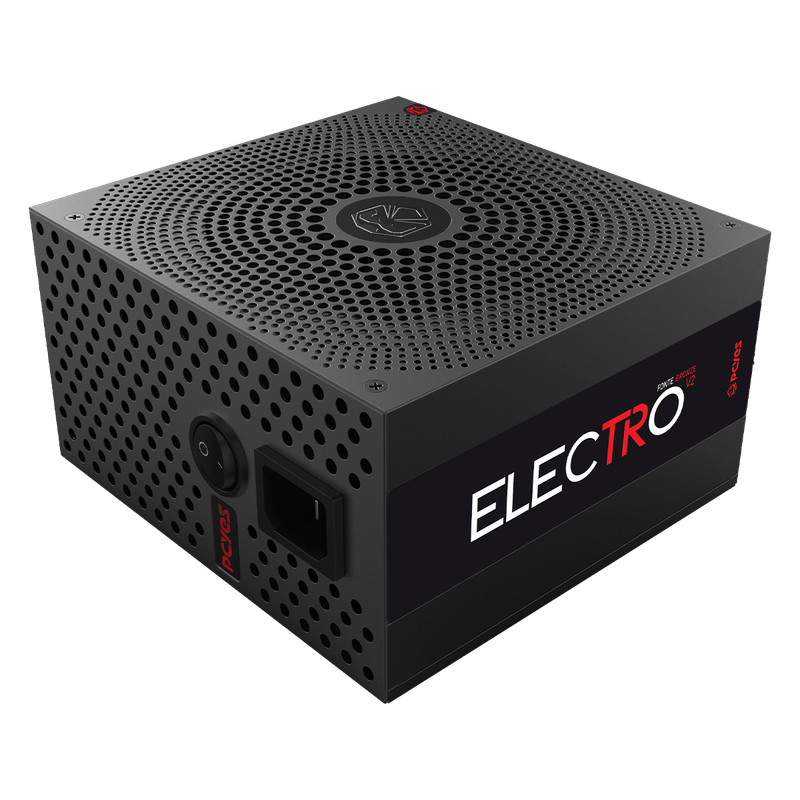 Fonte PCYES Electro V2 650W Black Vulcan 80 Plus Bronze ELECV2PTO650W