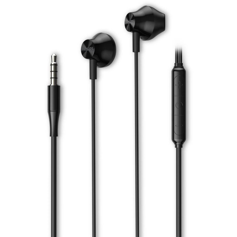 Fone de Ouvido Philips TAE1000 com Microfone Preto