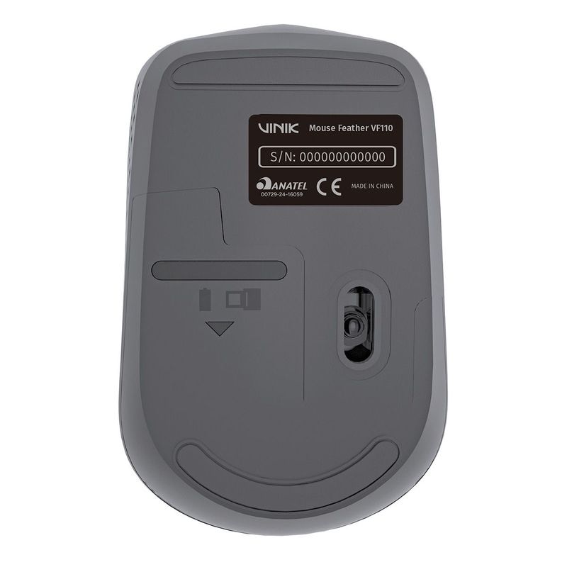 Mouse Sem Fio Vinik Feather VF110 1200DPI - Cinza