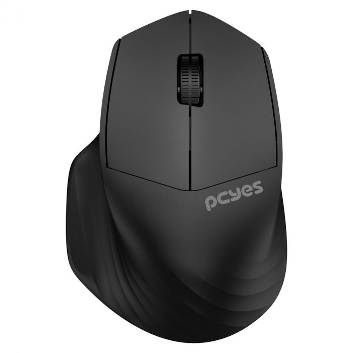 Mouse PCYES Sem Fio Dash Black 1600DPI PMDV2BK Preto