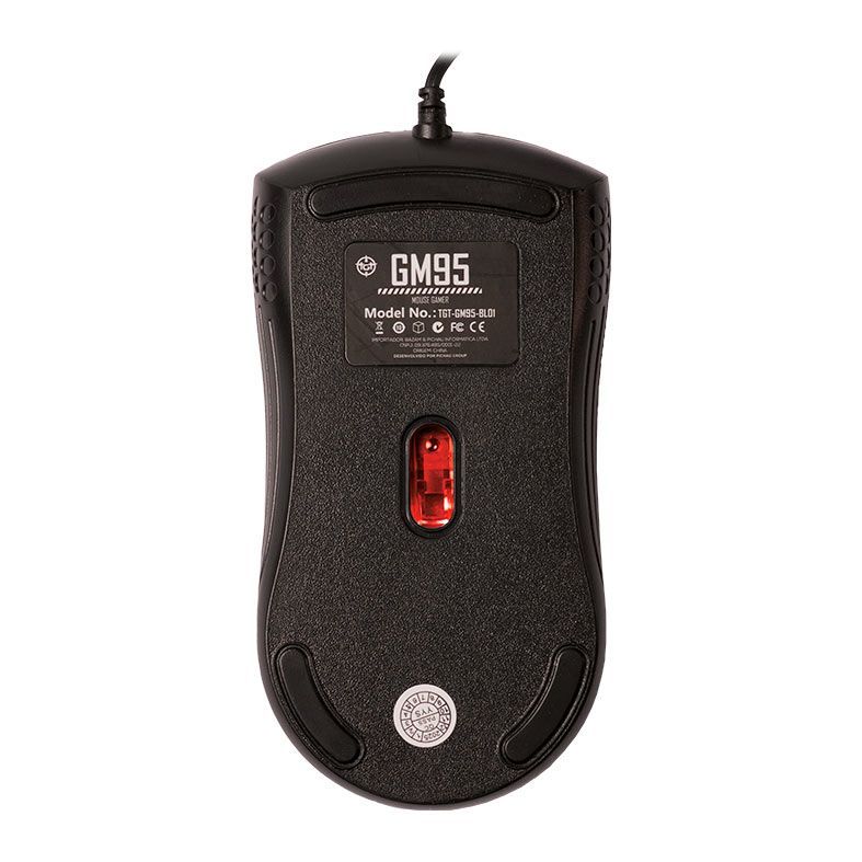 Mouse Gamer TGT GM95 LED, 1600DPI, 4 Botões, Preto, TGT-GM95-BL01