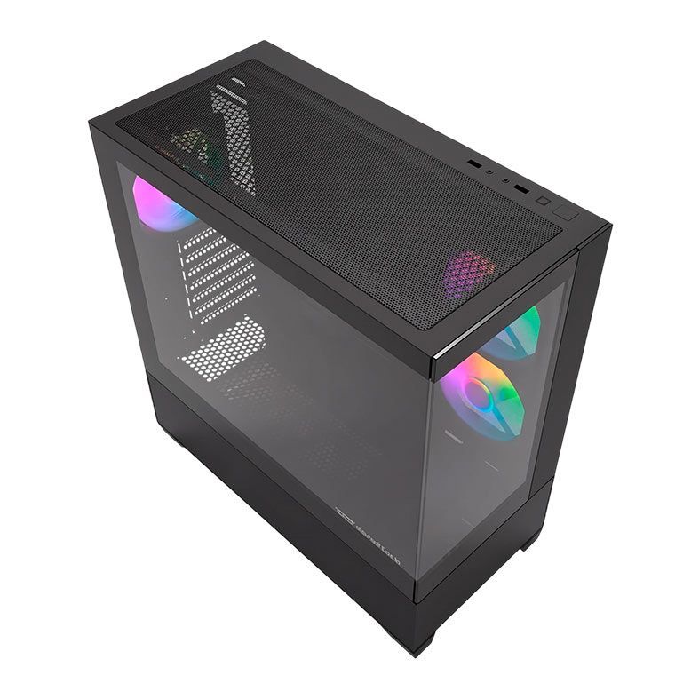 Gabinete Gamer Aigo Darkflash Panoramic DS900 Air, Rainbow, Lateral de Vidro, Com 3 Fans