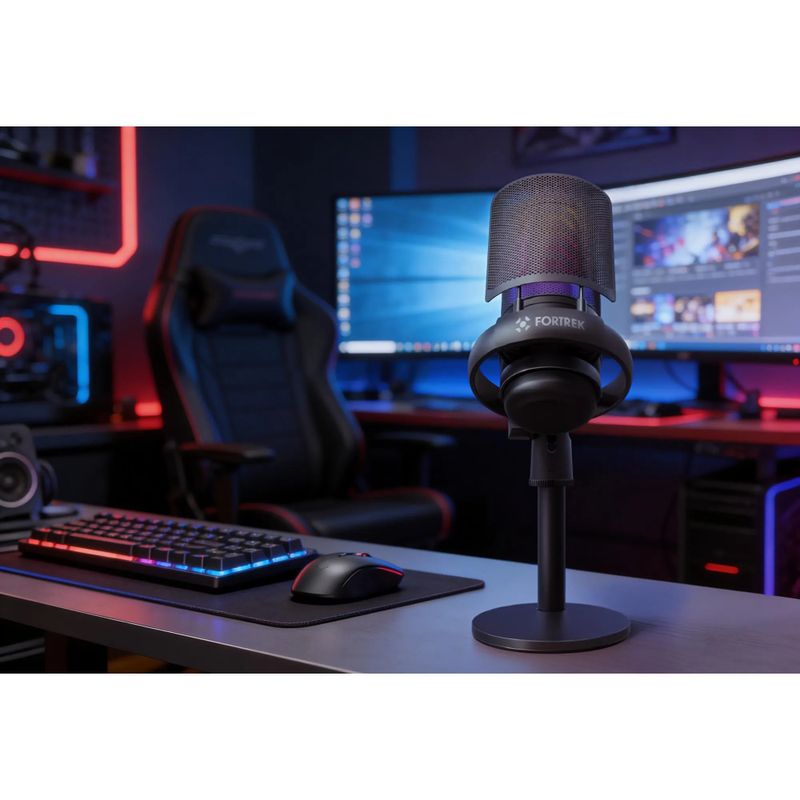Microfone Gamer Fortrek MIC10 Preto