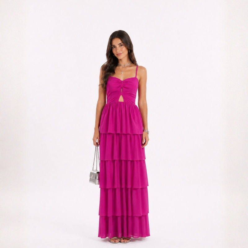 VESTIDO RIO DE JANEIRO TULE ROSA