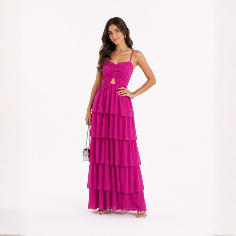 VESTIDO RIO DE JANEIRO TULE ROSA