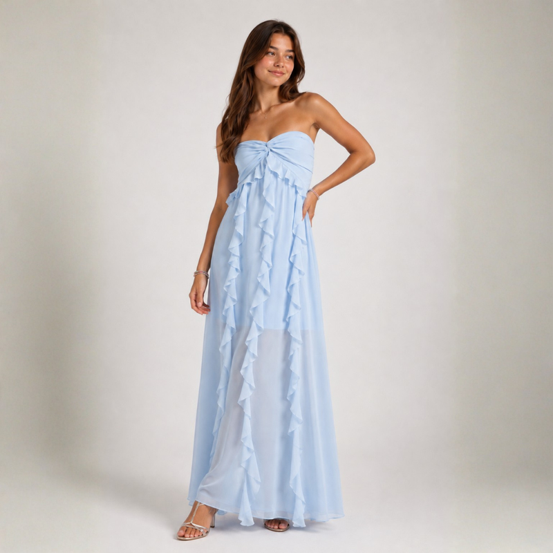 VESTIDO ANTONIA AZUL CELESTE