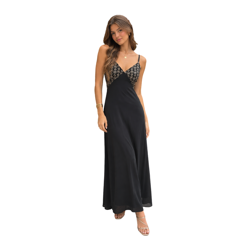 VESTIDO PIPA BORDADO PRETO