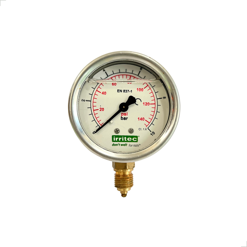 Manômetro de pressão com glicerina 0 a 10 Bar