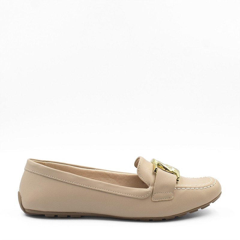 Mocassim Metal Cruzado Tamara Nude