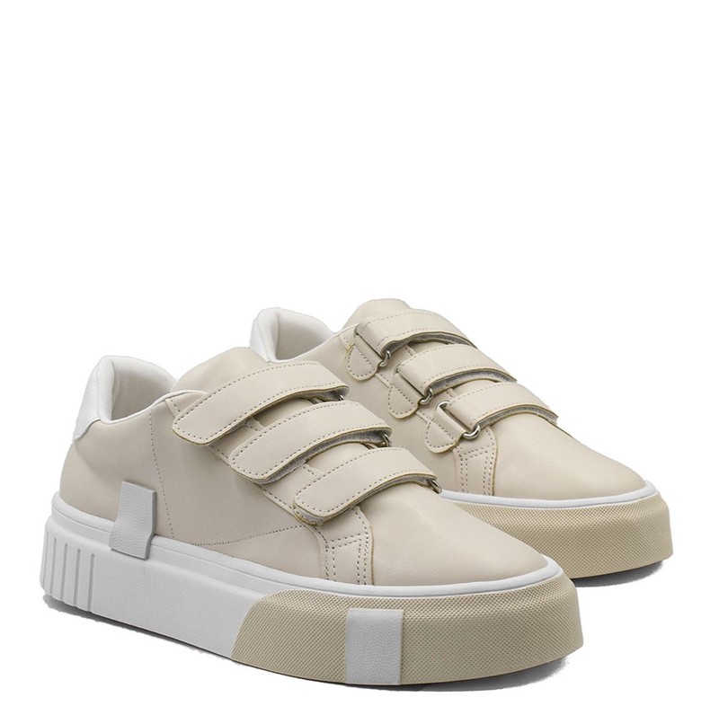 Tênis Mary Velcro Creme