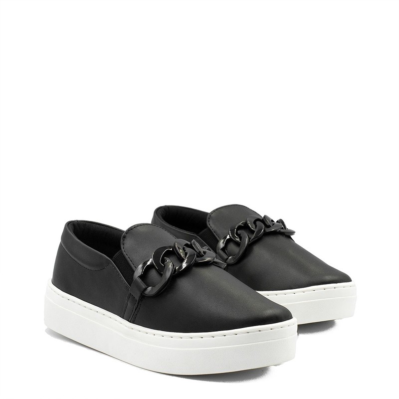 Slip-on Corrente Gisele Preto