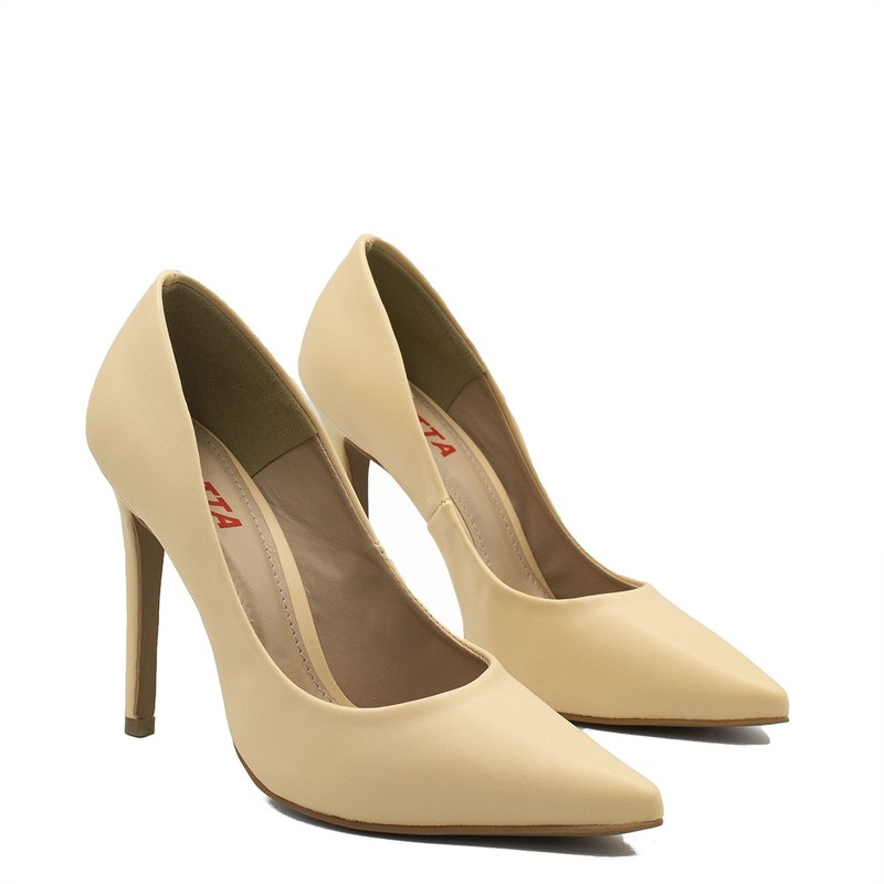 Scarpin Salto Fino Bico Fino Suzy Creme