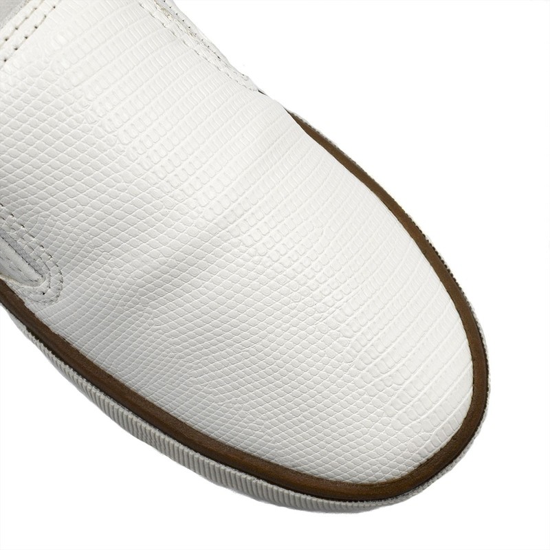 Slip-on Lezard Barbara Branco