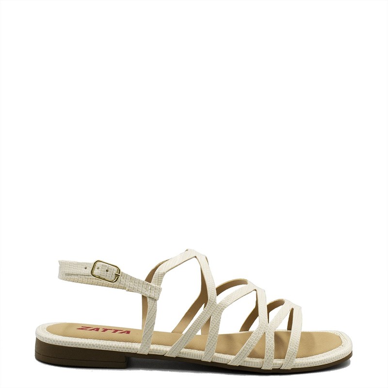 Rasteira Laser Lezard Dandara Off White