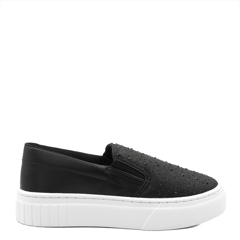 Slip-On Sola Alta Regiane Hotfix Preto