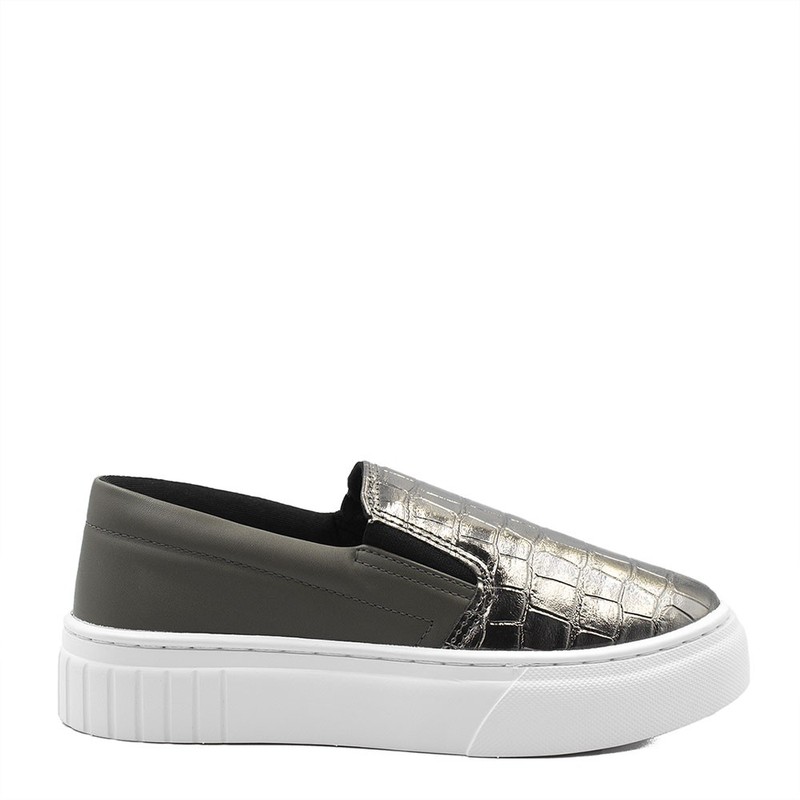 Slip-On Sola Alta Regiane Chumbo