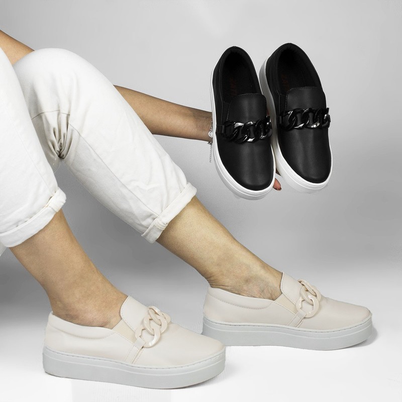 Slip-on Corrente Gisele Off White