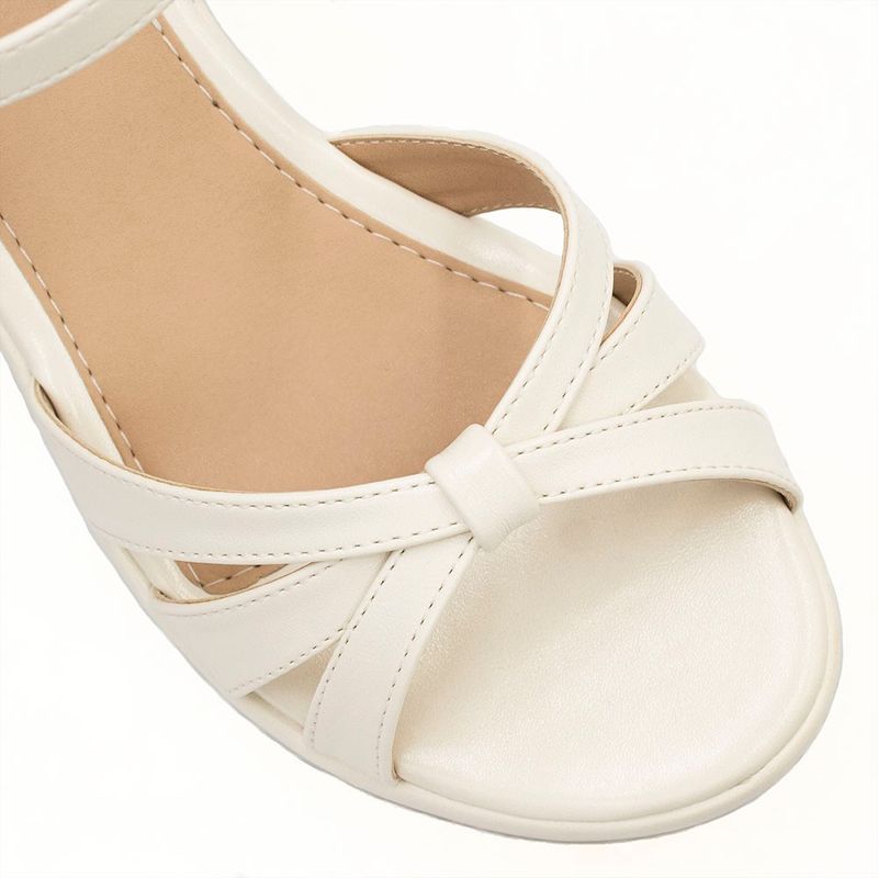 Sandália Zatta Anabela Flat Alanis Off White