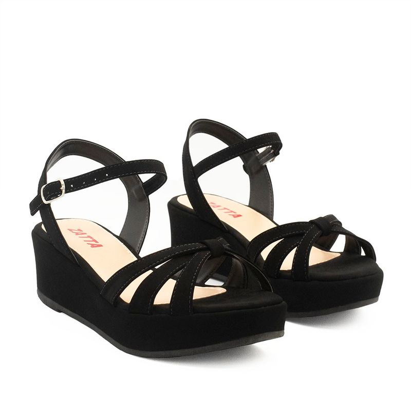 Sandália Zatta Anabela Flat Alanis Preto