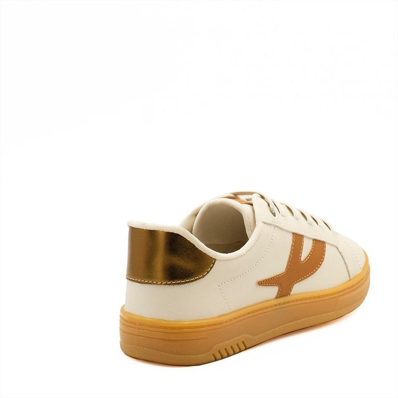 Tênis Zatta Casual Cadarço Julieta Creme