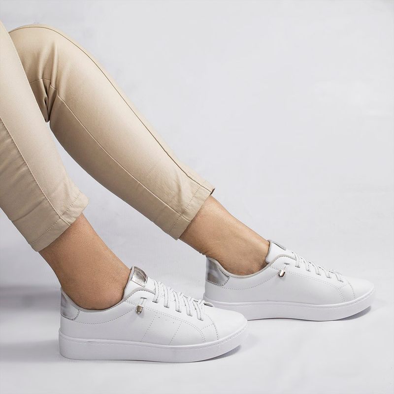 Tênis Zatta Casual Brilho Carlota Prata