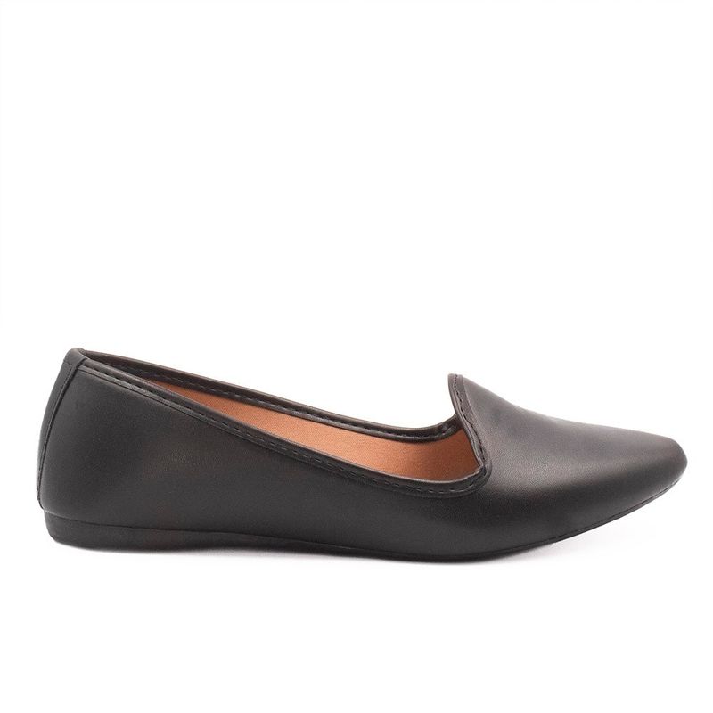 Sapato Mocassim Zatta Liso Ariadna Preto