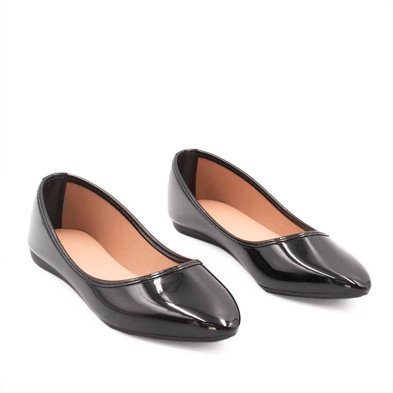 Sapatilha Zatta Básica Alice Verniz Preto