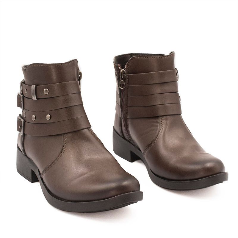 Bota Zatta Montaria Fivelas Laterais Lua Café