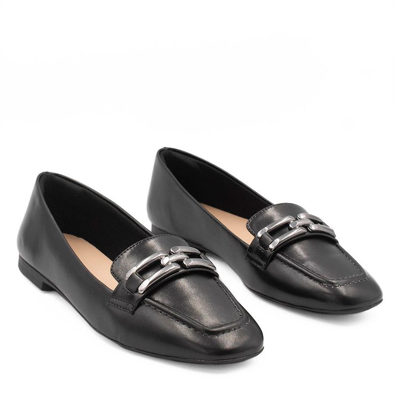 Mocassim Zatta Detalhe de Fivela Sirley Preto