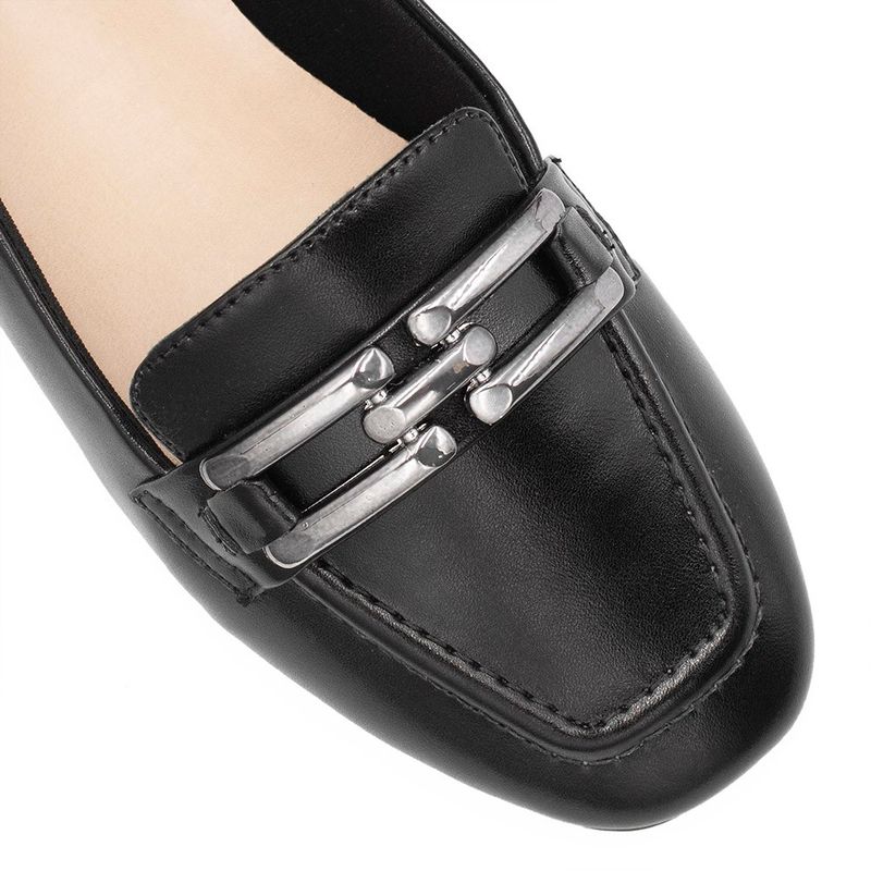 Mocassim Zatta Detalhe de Fivela Sirley Preto