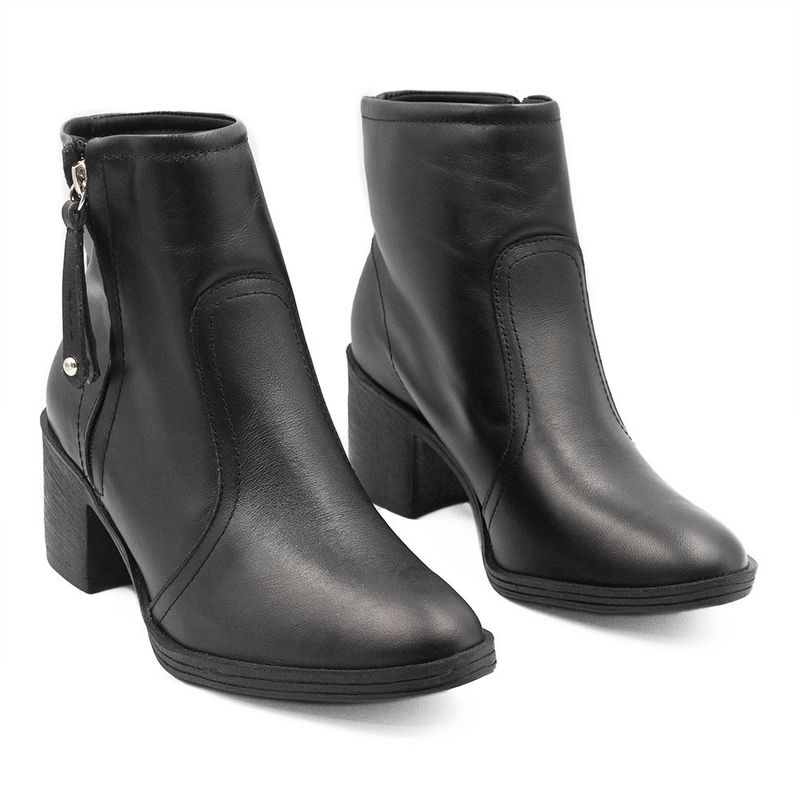 Bota Zatta Cano Médio Salto Bloco Violeta Preta 