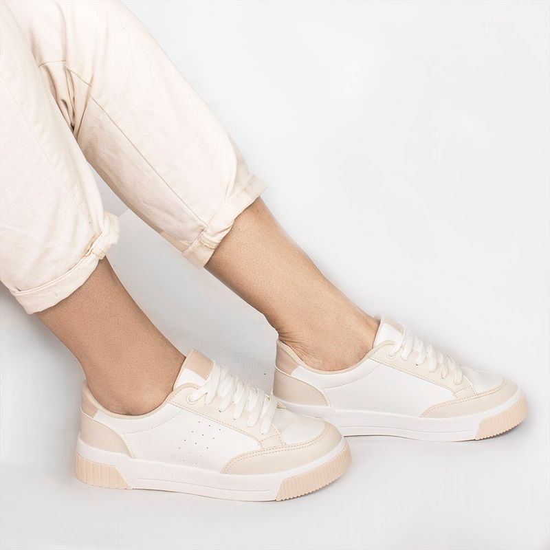 Tênis Zatta Casual Cadarço Bicolor Lamys Branco