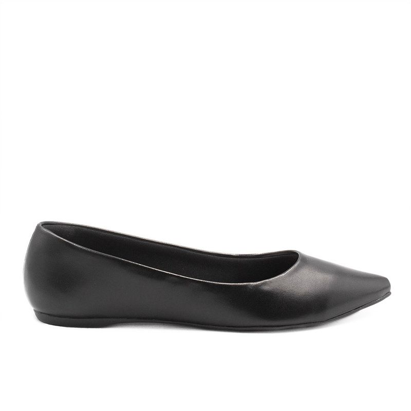 Sapatilha Zatta Flat Bico Fino Noely Preta
