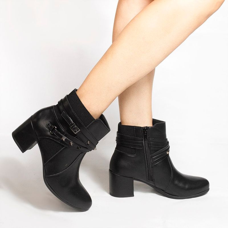 Bota Zatta Salto Bloco Spike Yonah Preta