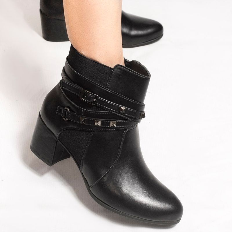 Bota Zatta Salto Bloco Spike Yonah Preta