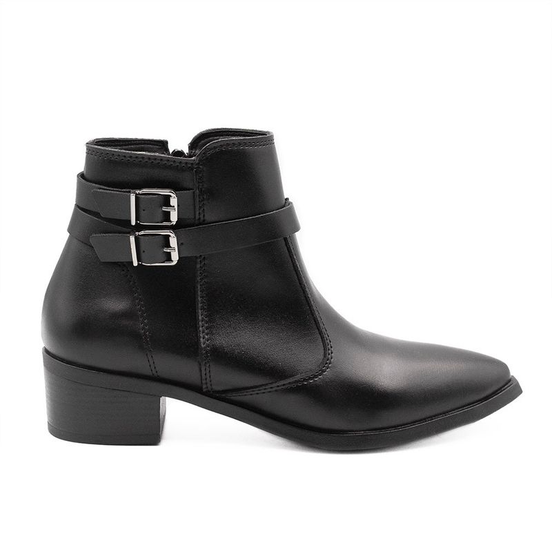 Bota Zatta Bico Fino Fivelas Bethania Preta