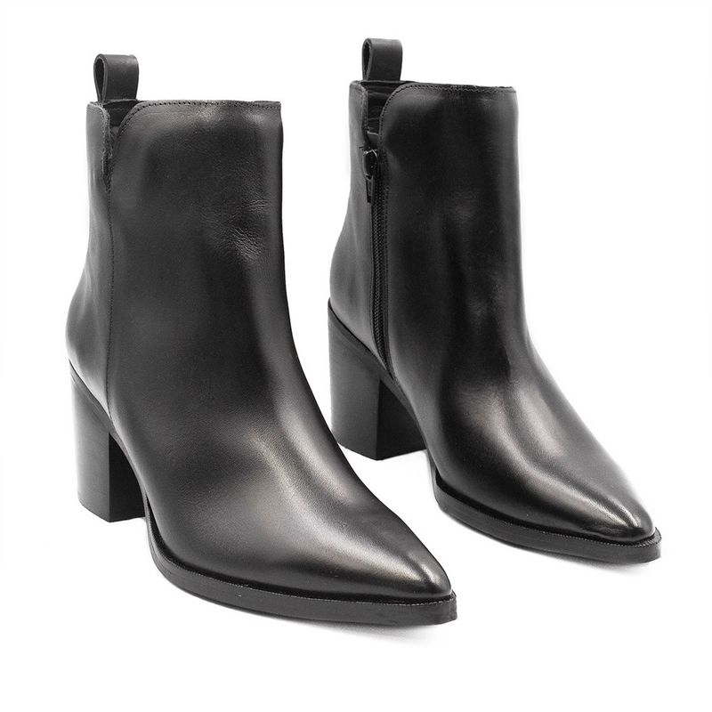 Bota Zatta Cano Médio Bico Fino Georgia Preta