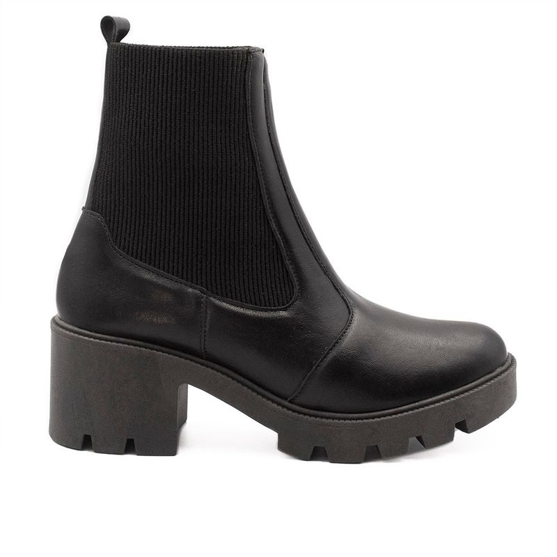 Bota Zatta Coturno Cano Médio Elástico Ariel Preta